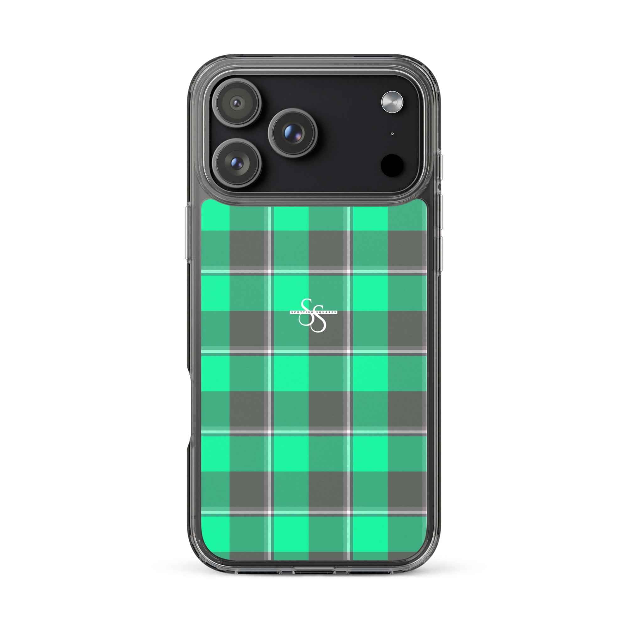 Clear Case for iPhone Spring Green and Finlandia Plaid iPhone 17 Pro Max - Scottish Squares