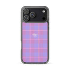 Clear Case for iPhone Viola and Dull Lavender Plaid iPhone 17 Pro Max - Scottish Squares