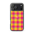 Clear Case for iPhone Corn and Razzmatazz Plaid iPhone 17 Pro Max - Scottish Squares