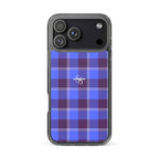 Clear Case for iPhone Cornflower Blue and Livid Brown Plaid iPhone 17 Pro Max - Scottish Squares