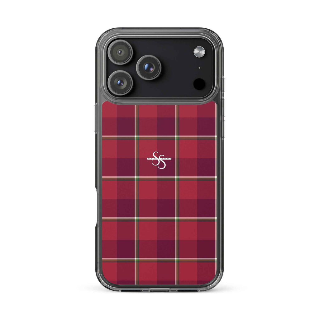 Clear Case for iPhone Old Brick and Cab Sav Plaid iPhone 17 Pro Max - Scottish Squares