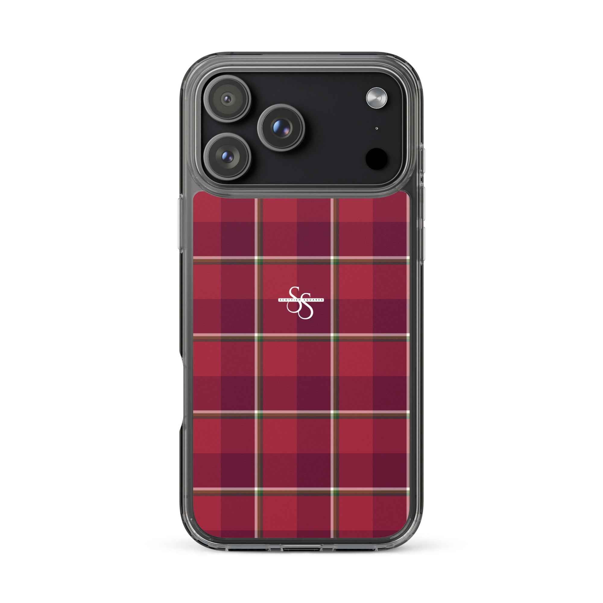 Clear Case for iPhone Old Brick and Cab Sav Plaid iPhone 17 Pro Max - Scottish Squares