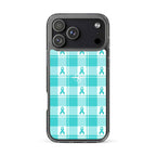Clear Case for iPhone Ovarian Cancer Awareness Plaid iPhone 17 Pro Max - Scottish Squares
