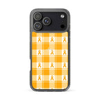 Clear Case for iPhone Kidney Cancer Awareness Plaid, Orange Ribbon, Supportive Gift iPhone 17 Pro Max - Scottish Squares