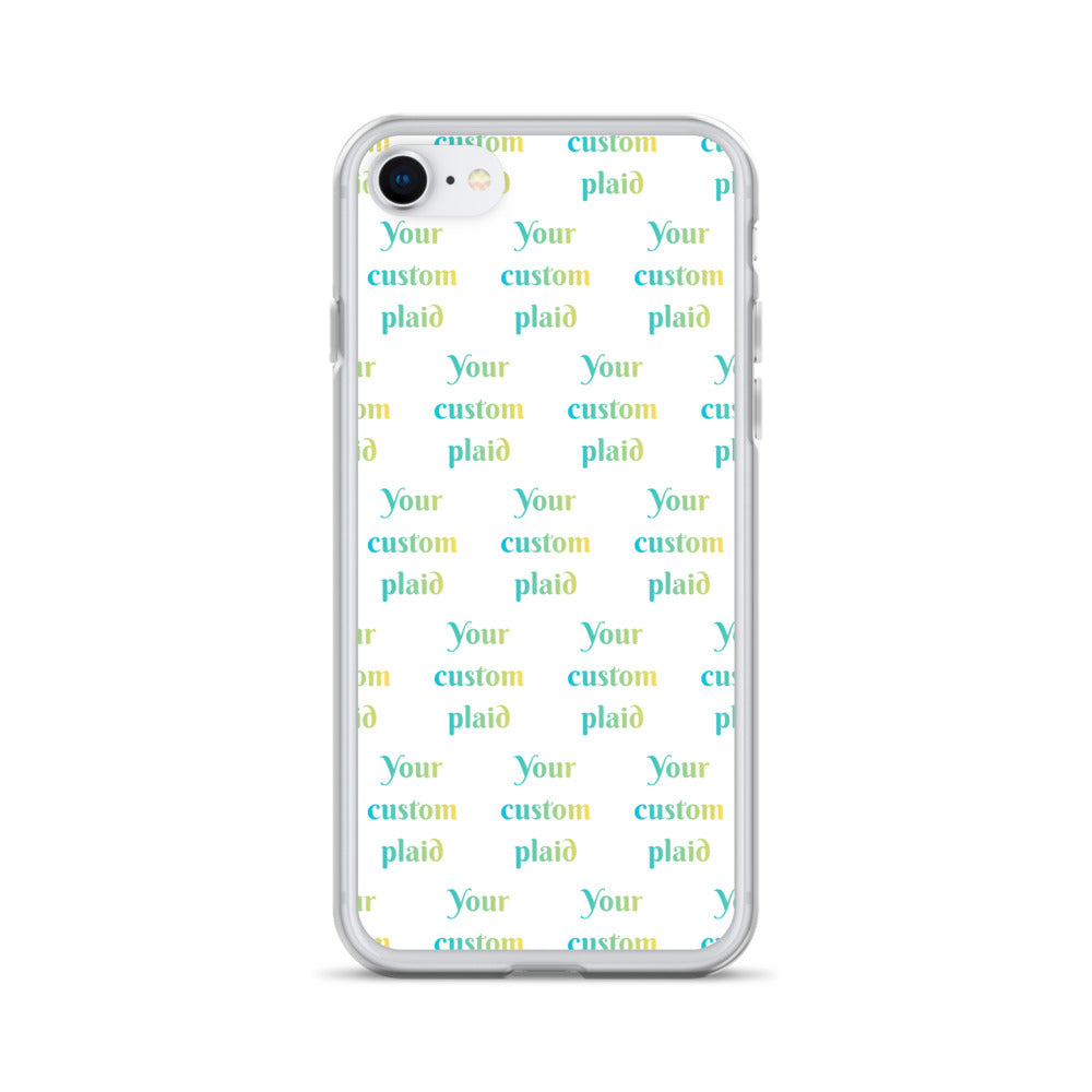 Clear Case for iPhone Your Own Birthday Plaid iPhone 7 8 - Scottish Squares