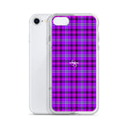 Clear Case for iPhone Electric Violet and Fuchsia Plaid - Scottish Squares