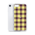 Clear Case for iPhone Flax and Livid Brown Plaid - Scottish Squares