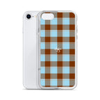Clear Case for iPhone Blizzard Blue and Livid Brown Plaid - Scottish Squares