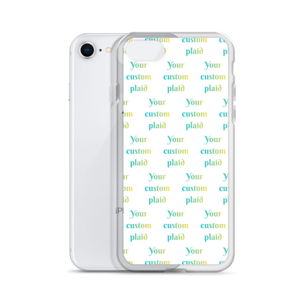 Clear Case for iPhone Your Own Birthday Plaid - Scottish Squares