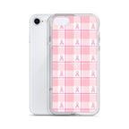 Clear Case for iPhone Breast Cancer Awareness Plaid - Scottish Squares