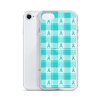 Clear Case for iPhone Ovarian Cancer Awareness Plaid - Scottish Squares