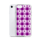 Clear Case for iPhone Pancreatic Cancer Awareness Plaid - Scottish Squares