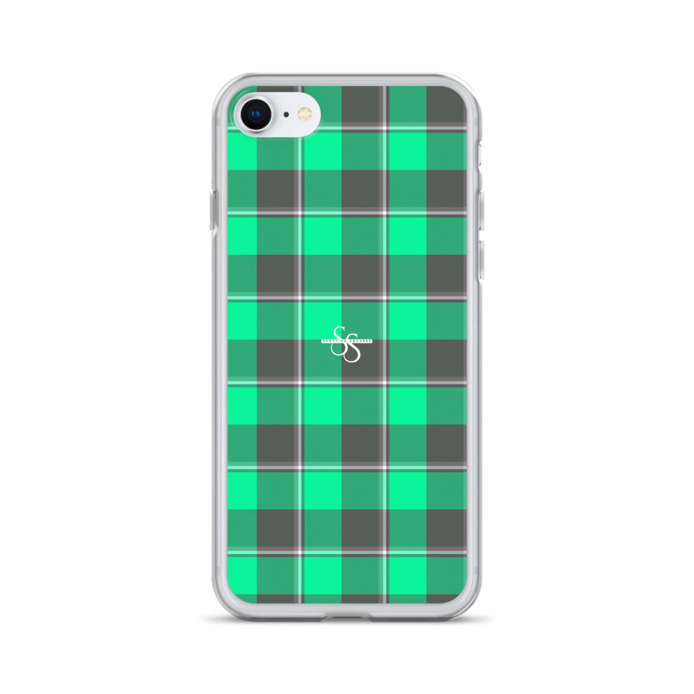 Clear Case for iPhone Spring Green and Finlandia Plaid iPhone SE - Scottish Squares