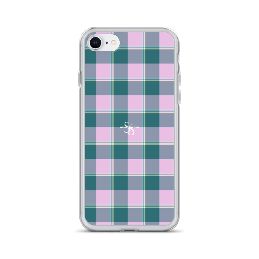 Clear Case for iPhone Ming and Melanie Plaid iPhone SE - Scottish Squares