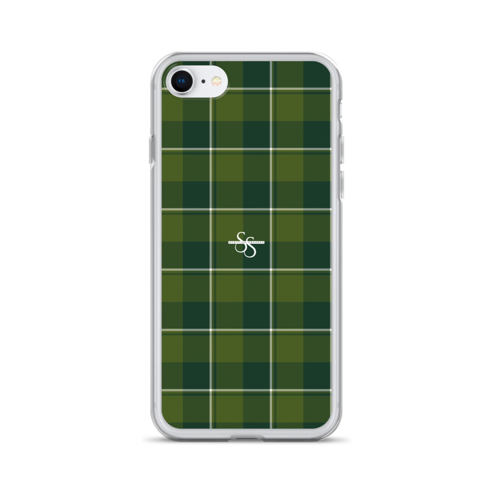 Clear Case for iPhone Woodland and Evergreen Plaid iPhone SE - Scottish Squares