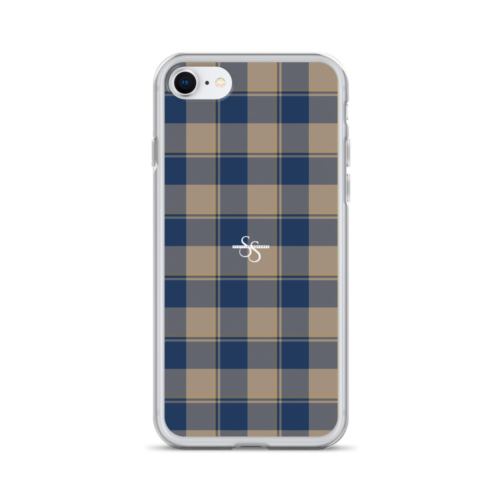 Clear Case for iPhone Cello and Donkey Brown Plaid iPhone SE - Scottish Squares