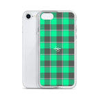 Clear Case for iPhone Spring Green and Finlandia Plaid - Scottish Squares