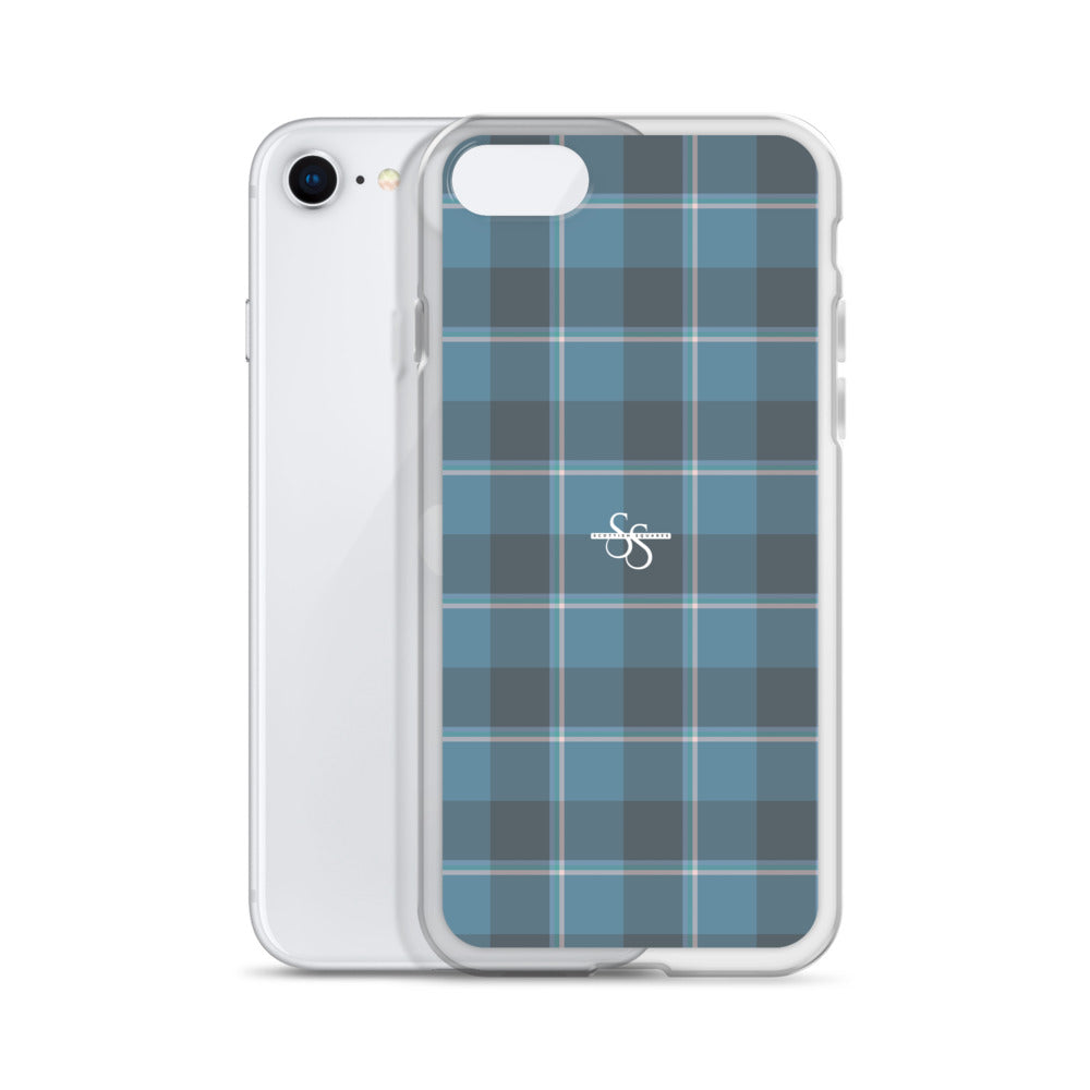 Clear Case for iPhone Hoki and Shuttle Gray Plaid - Scottish Squares