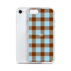 Clear Case for iPhone Blizzard Blue and Livid Brown Plaid - Scottish Squares