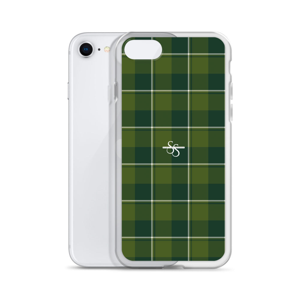 Clear Case for iPhone Woodland and Evergreen Plaid - Scottish Squares