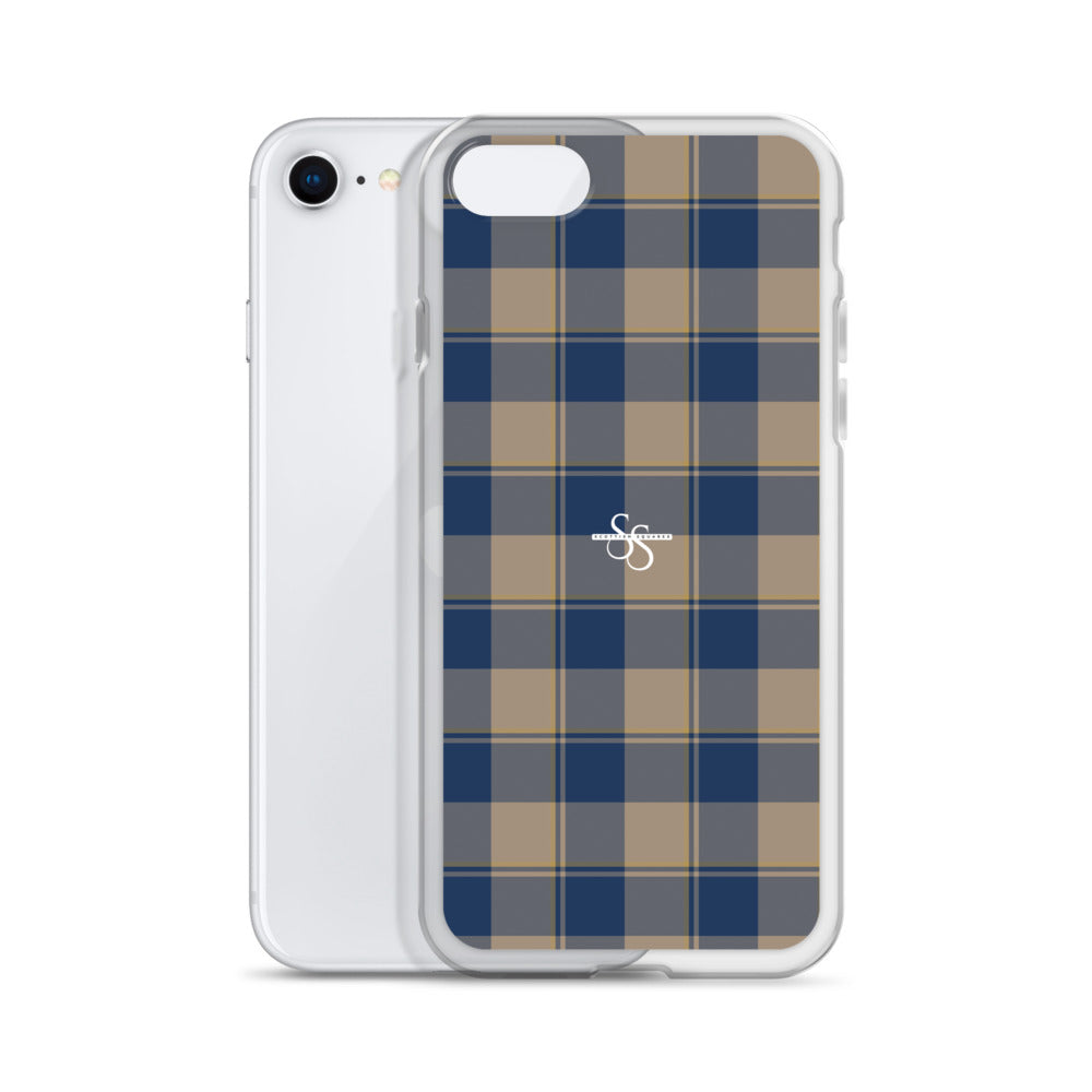 Clear Case for iPhone Cello and Donkey Brown Plaid - Scottish Squares