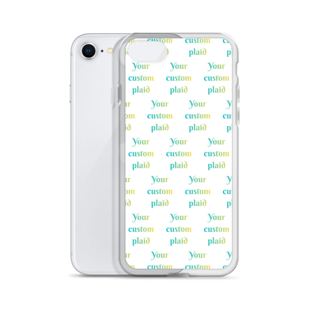 Clear Case for iPhone Your Own Birthday Plaid - Scottish Squares