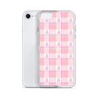 Clear Case for iPhone Breast Cancer Awareness Plaid - Scottish Squares