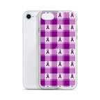 Clear Case for iPhone Pancreatic Cancer Awareness Plaid - Scottish Squares