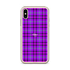 Clear Case for iPhone Electric Violet and Fuchsia Plaid - Scottish Squares