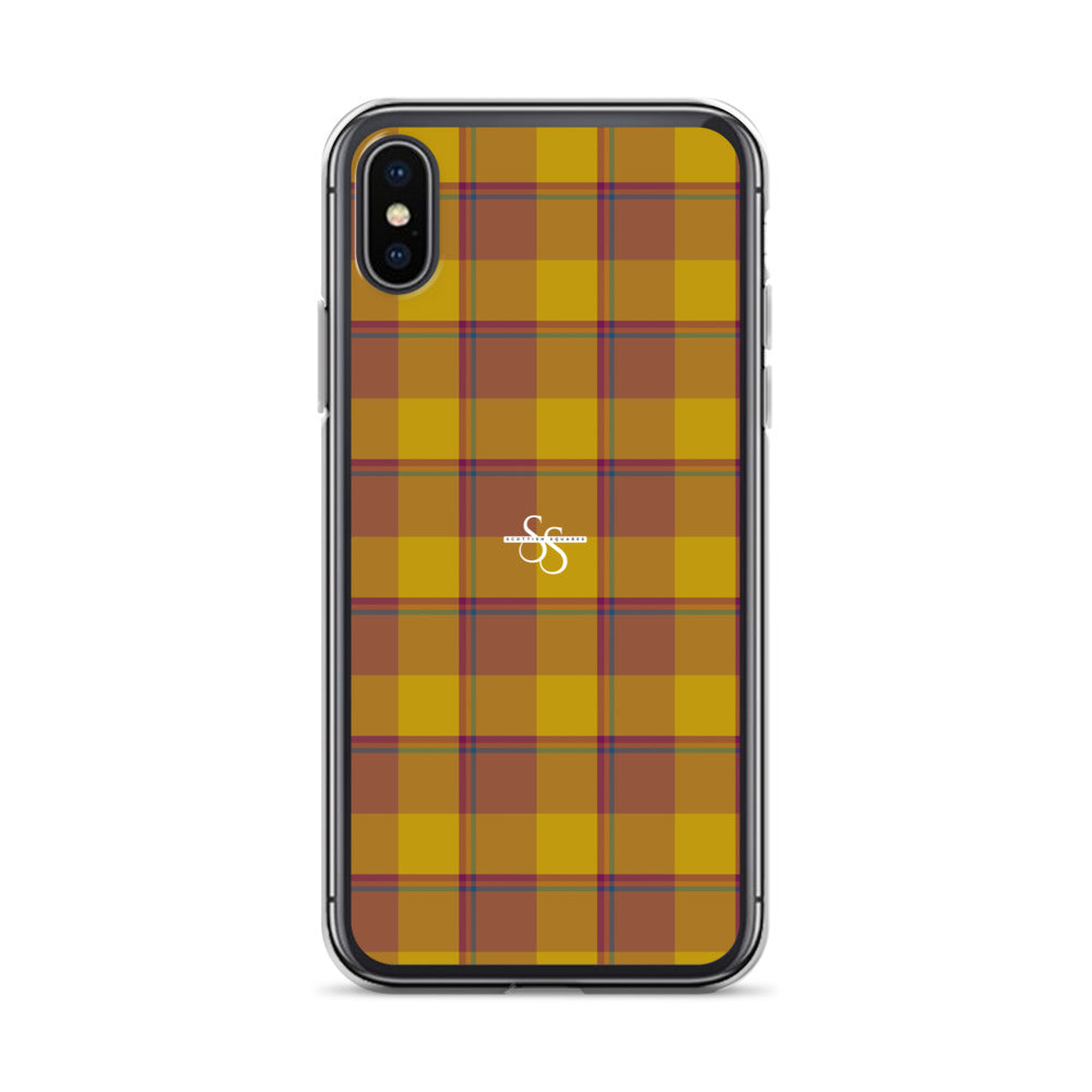 Clear Case for iPhone Potters Clay and Pizza Plaid iPhone X XS - Scottish Squares