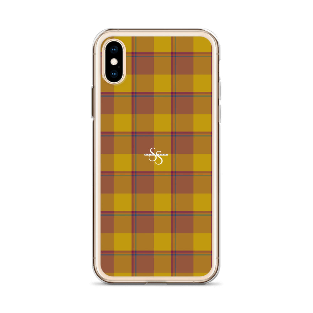 Clear Case for iPhone Potters Clay and Pizza Plaid - Scottish Squares