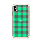 Clear Case for iPhone Spring Green and Finlandia Plaid - Scottish Squares