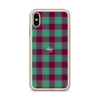 Clear Case for iPhone Ocean Green and Mulberry Wood Plaid - Scottish Squares
