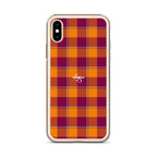 Clear Case for iPhone Tahiti Gold and Rose Bud Cherry Plaid - Scottish Squares