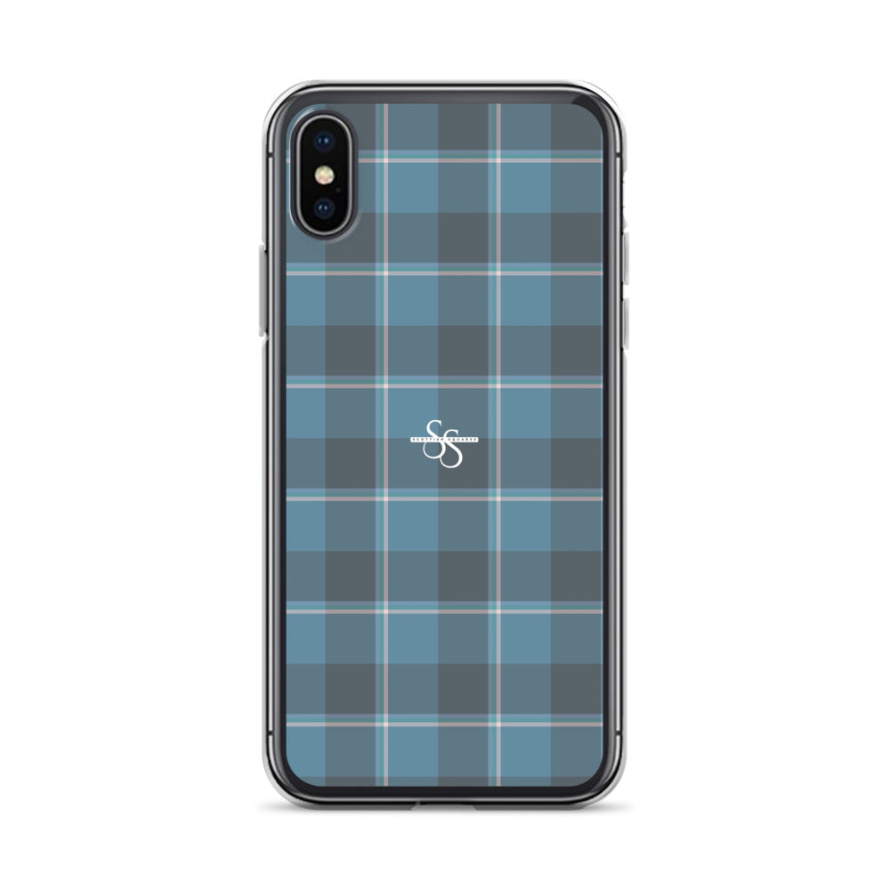 Clear Case for iPhone Hoki and Shuttle Gray Plaid iPhone X XS - Scottish Squares