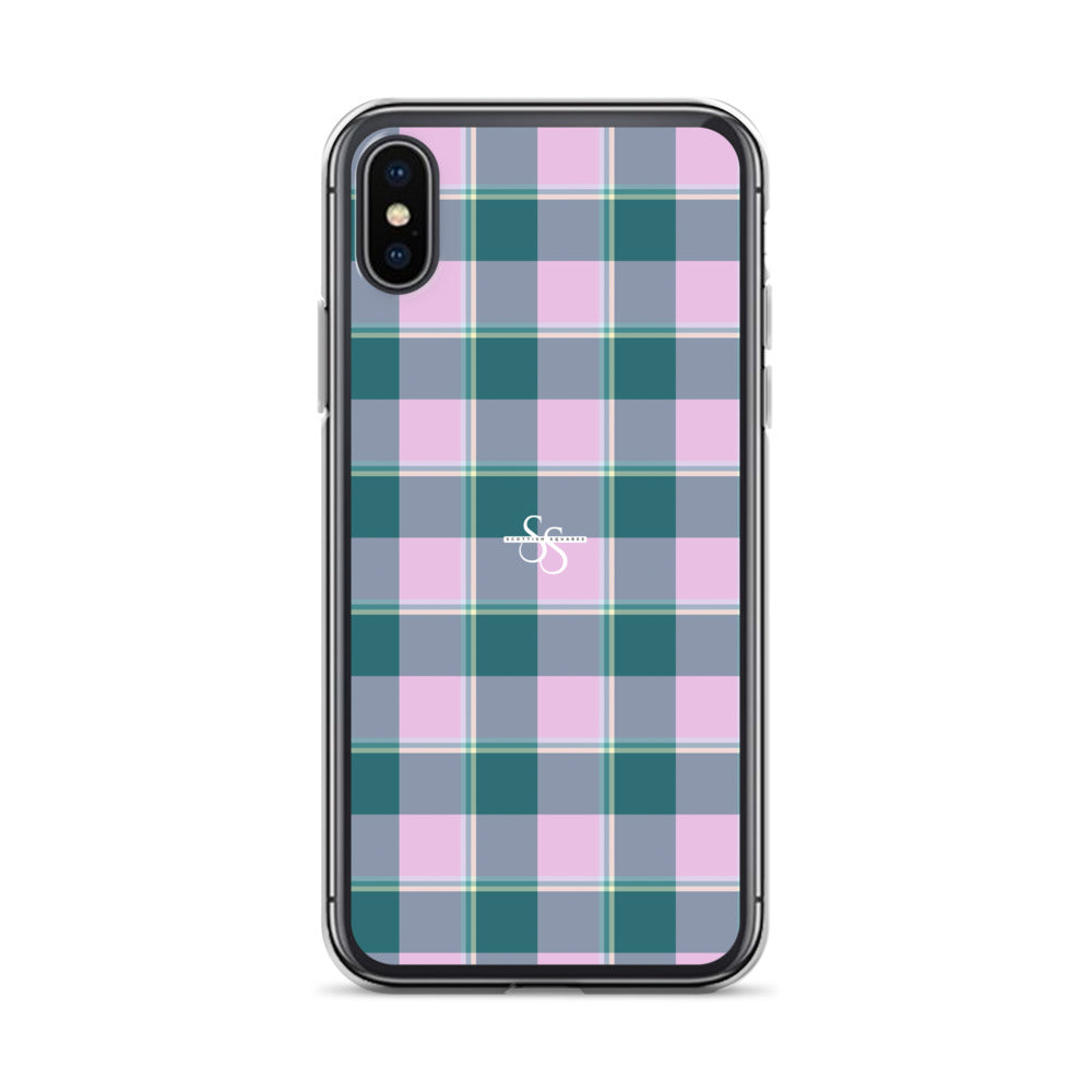 Clear Case for iPhone Ming and Melanie Plaid iPhone X XS - Scottish Squares