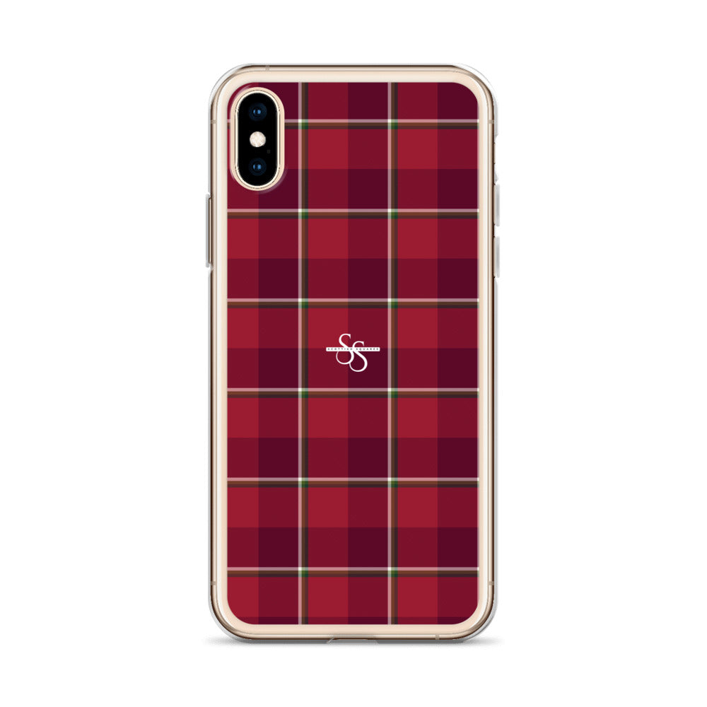 Clear Case for iPhone Old Brick and Cab Sav Plaid - Scottish Squares