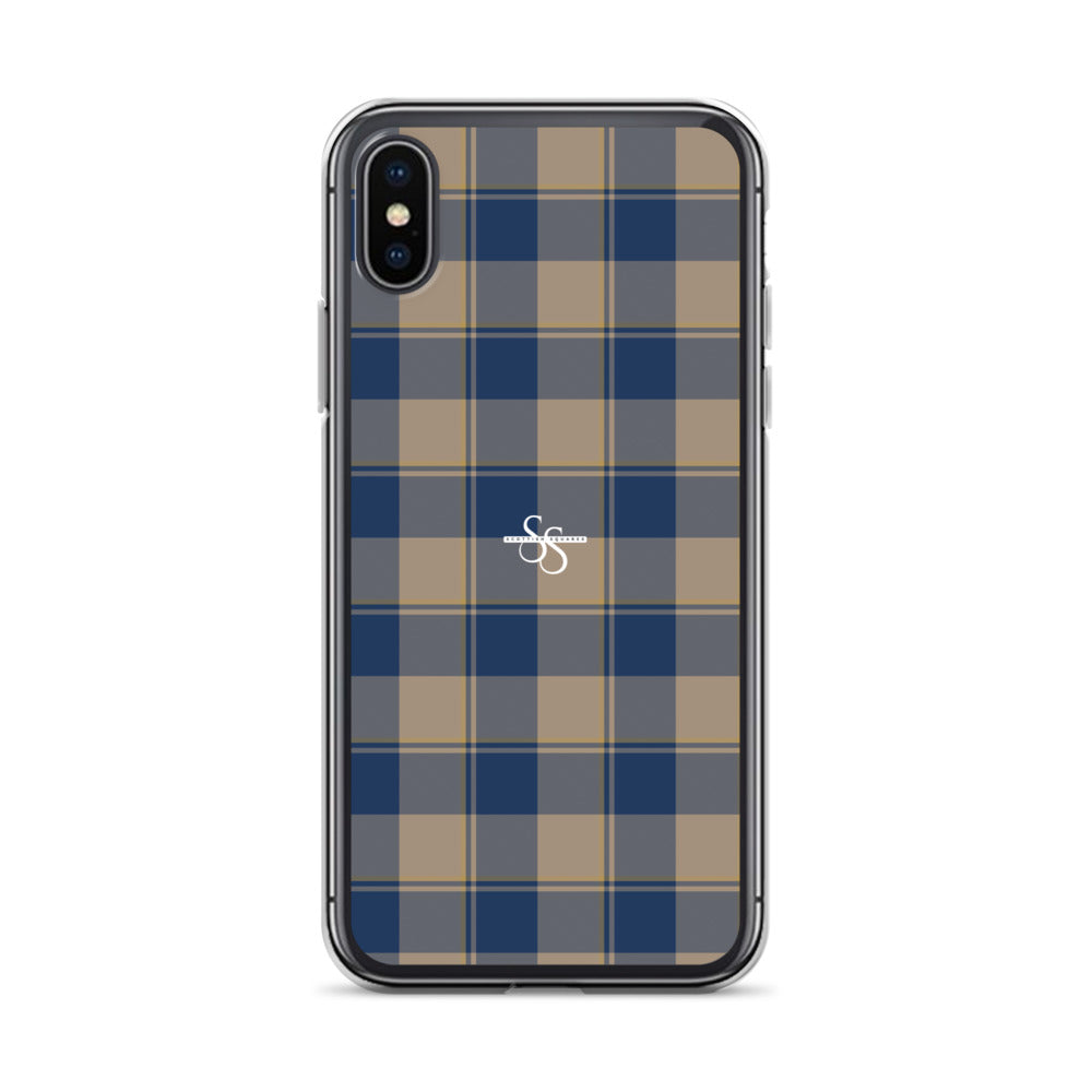 Clear Case for iPhone Cello and Donkey Brown Plaid iPhone X XS - Scottish Squares