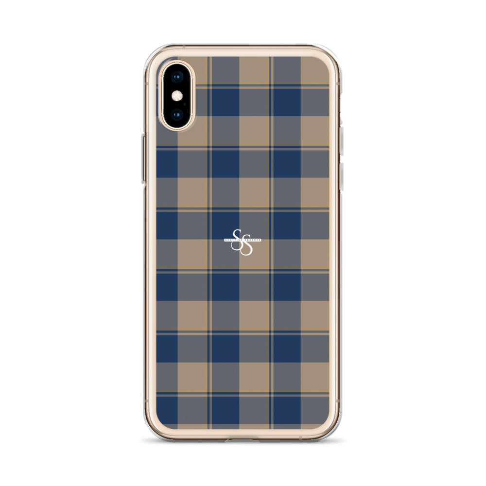 Clear Case for iPhone Cello and Donkey Brown Plaid - Scottish Squares