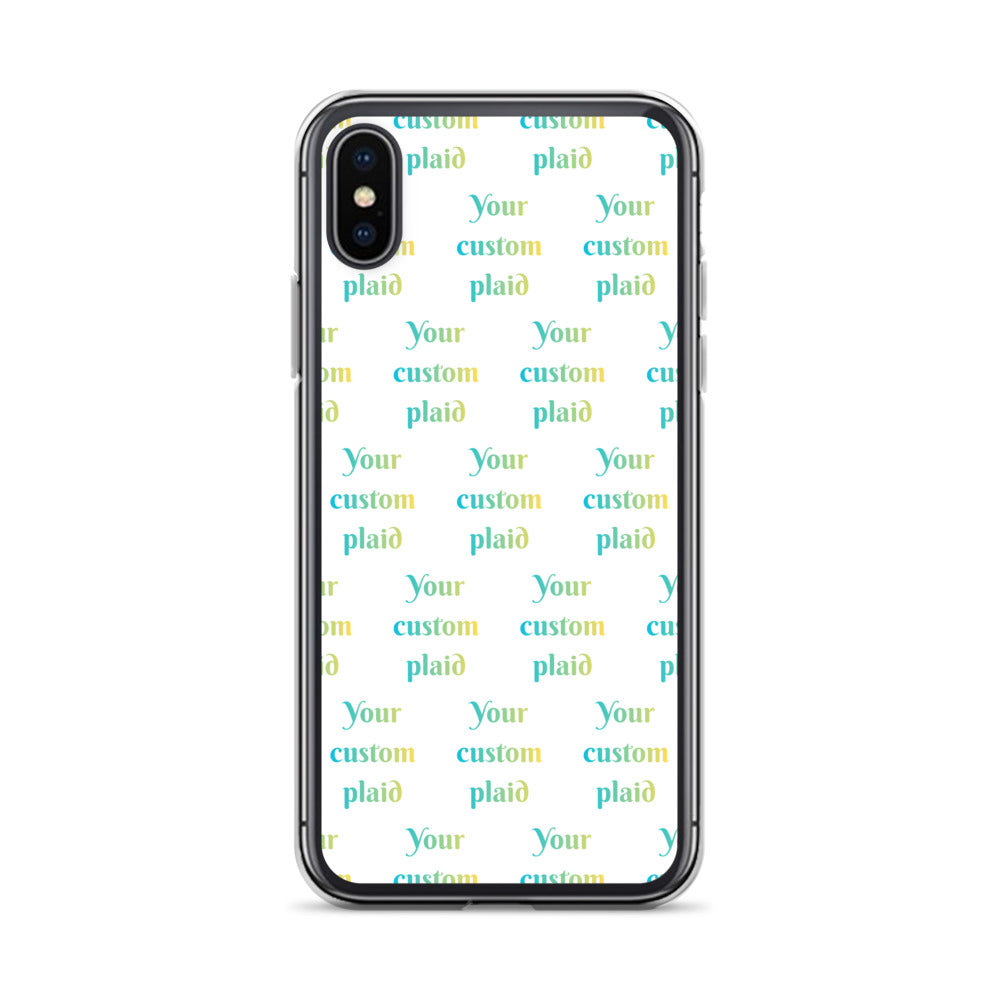 Clear Case for iPhone Your Own Birthday Plaid iPhone X XS - Scottish Squares