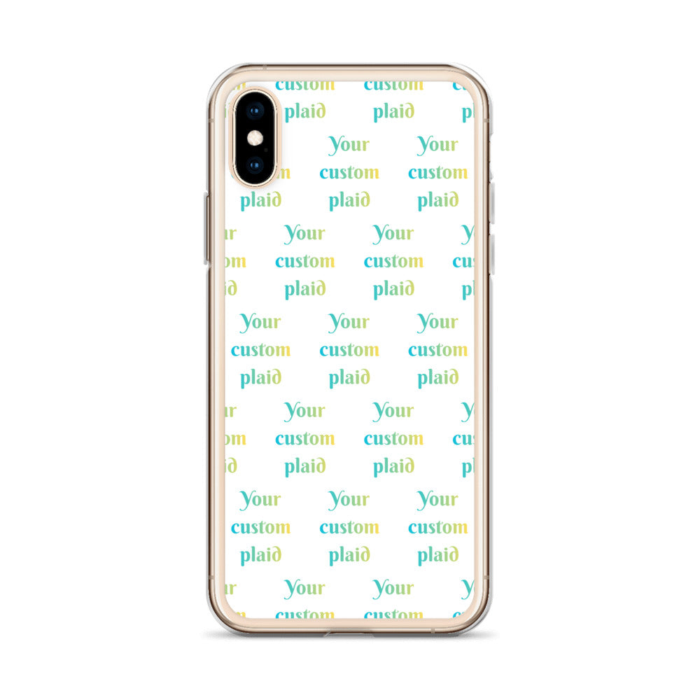 Clear Case for iPhone Your Own Birthday Plaid - Scottish Squares