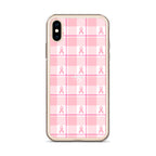 Clear Case for iPhone Breast Cancer Awareness Plaid - Scottish Squares