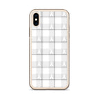 Clear Case for iPhone Lung Cancer Awareness Plaid, White Ribbon, Supportive Gift - Scottish Squares