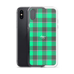 Clear Case for iPhone Spring Green and Finlandia Plaid - Scottish Squares