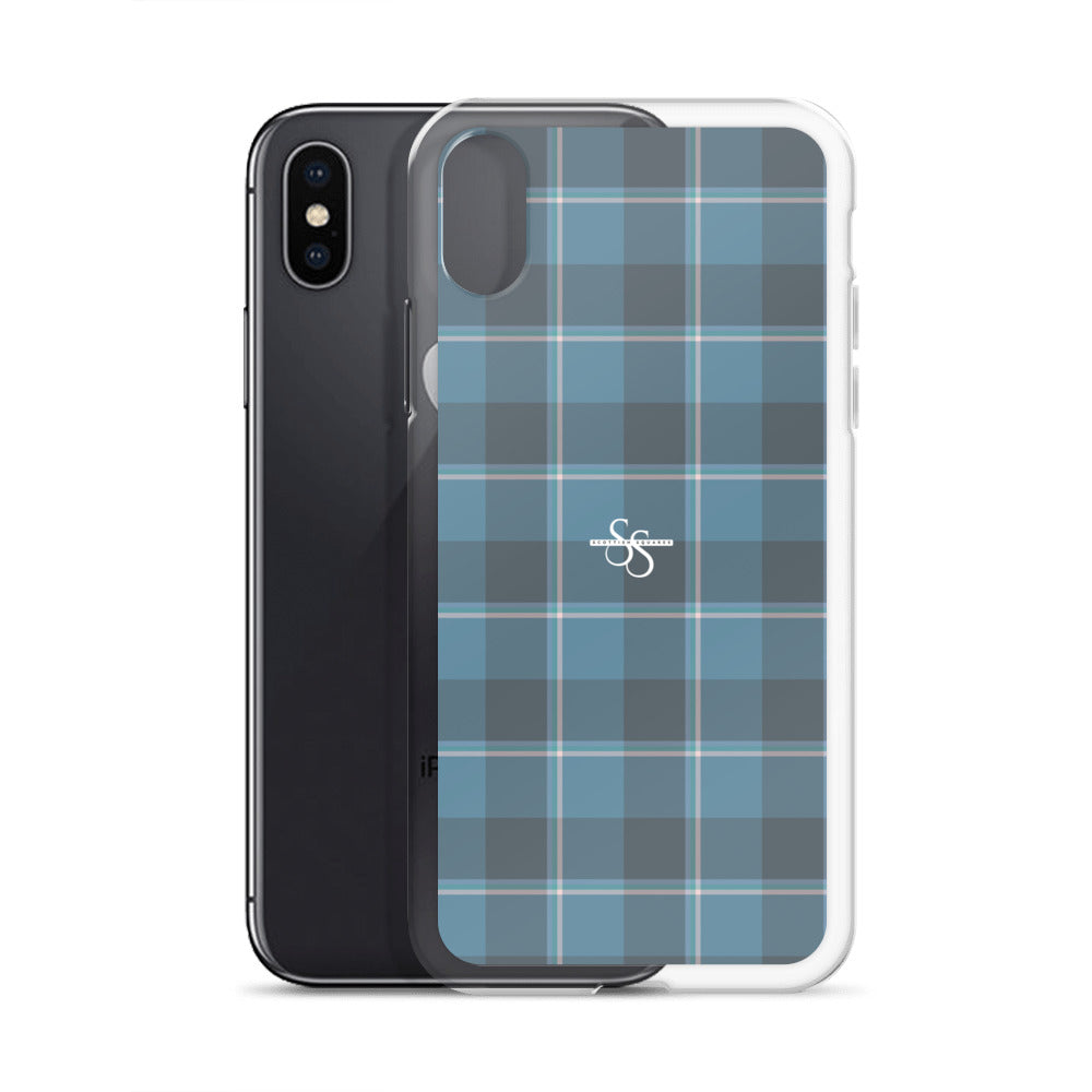 Clear Case for iPhone Hoki and Shuttle Gray Plaid - Scottish Squares