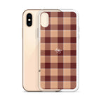 Clear Case for iPhone Whiskey and Livid Brown Plaid - Scottish Squares