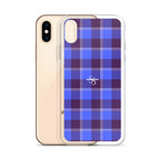 Clear Case for iPhone Cornflower Blue and Livid Brown Plaid - Scottish Squares
