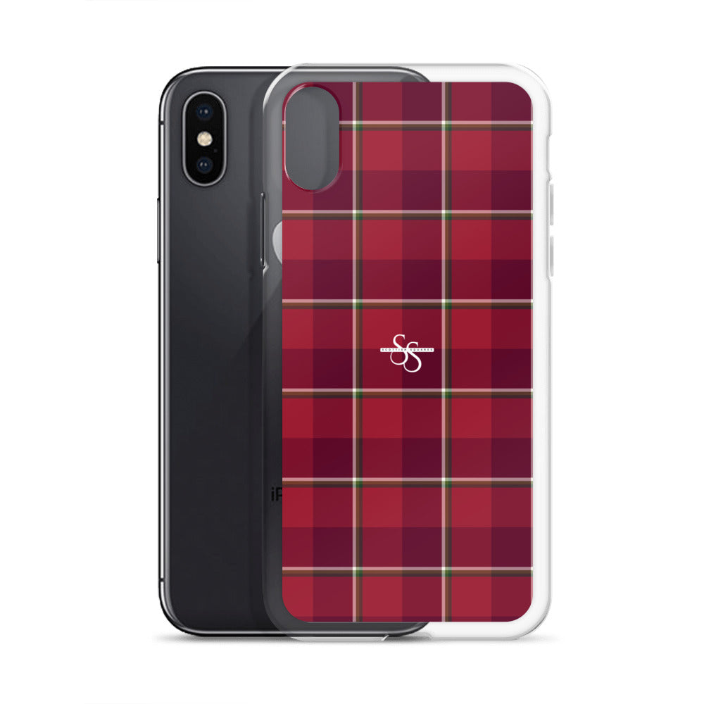 Clear Case for iPhone Old Brick and Cab Sav Plaid - Scottish Squares