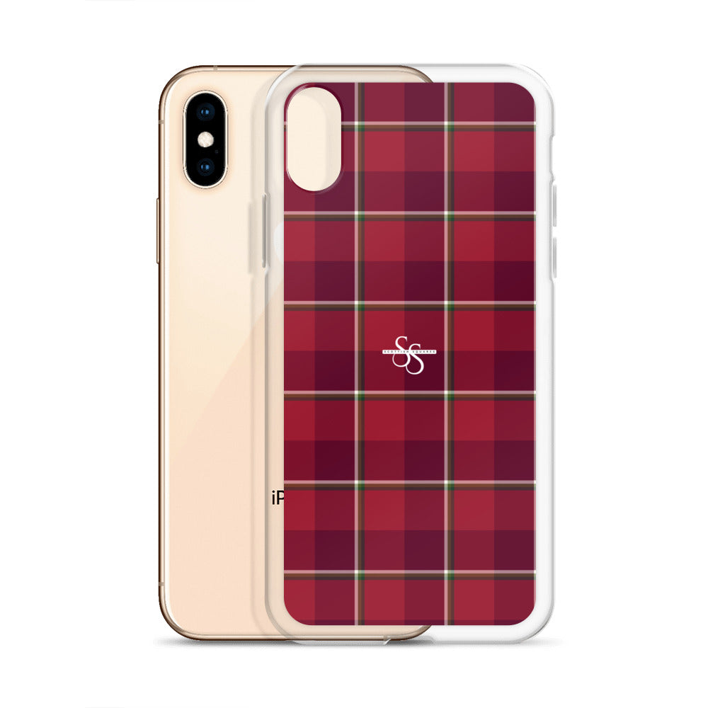 Clear Case for iPhone Old Brick and Cab Sav Plaid - Scottish Squares