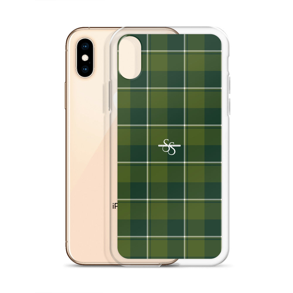 Clear Case for iPhone Woodland and Evergreen Plaid - Scottish Squares